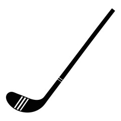hockey stick silhouette vector illustration on-white-background