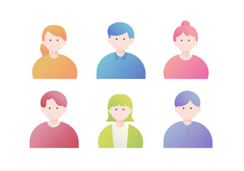 人物イラストセット（男女） | Male and Female Character Illustration Set