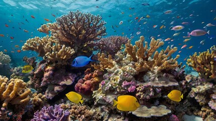 Colorful Marine Life and Lush Coral in Ocean Depths - 9