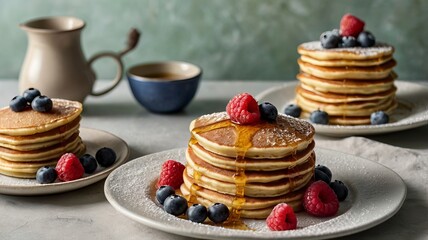 Elegant Brunch Presentation with Fresh Fruit and Maple Drizzle - 4