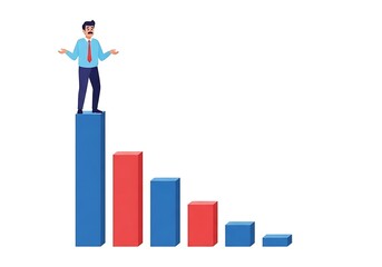 businessman with graph