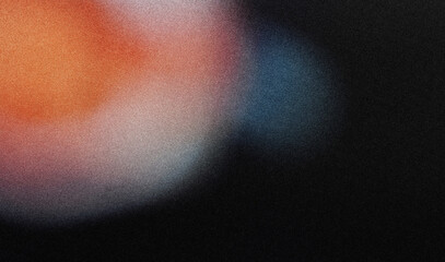 Abstract orange and red colors on a dark black background