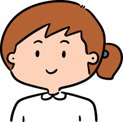 Illustration of female student
