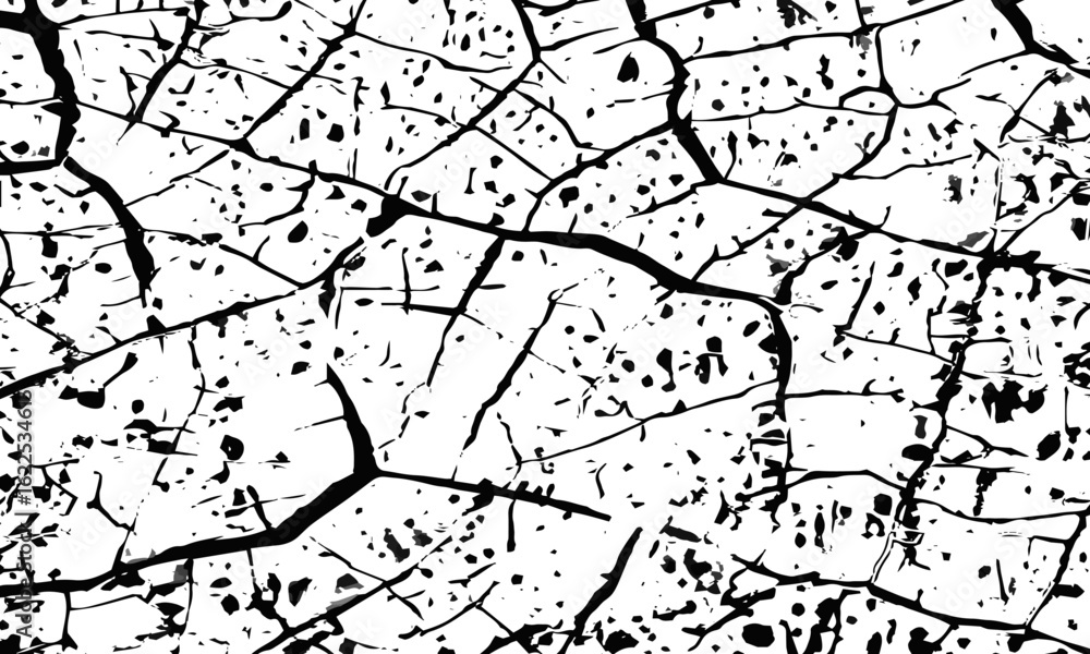 Aufkleber detailed black and white abstract pattern with vein-like shapes image featuring a network of cracks 