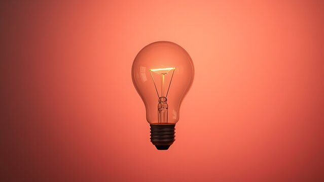 An abstract light bulb glowing against a gradient, representing creativity and bright ideas.