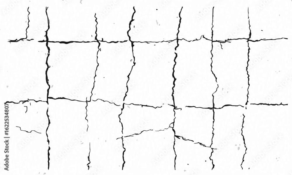 Poster abstract black grunge cracks texture on white background creating a distressed look and texture form