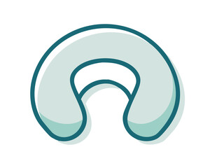 Naklejka premium travel pillow icon