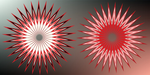 Radial zoom speed line black on white on Reed Ofor comic background vector illustration.