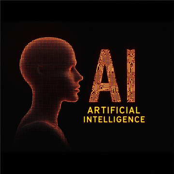 Futuristic Humanoid Robot Interacting with Cloud Technology
