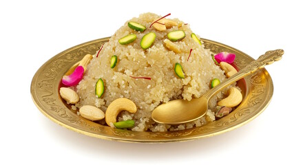  Traditional Indian sweet shingada halwa or burfi mithai also known in india as singhara, singara, trapa natans halwa, religious fasting food for Indian festival Navratri, Ekadashi, Diwali, Shivratri,