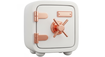 Whimsical cartoon safe secured shut