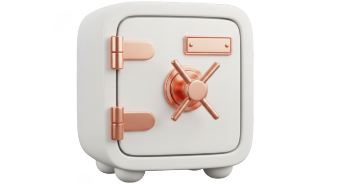 Whimsical cartoon safe secured shut