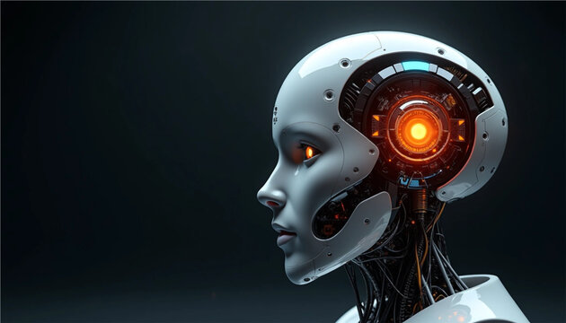 Futuristic AI Robot Profile