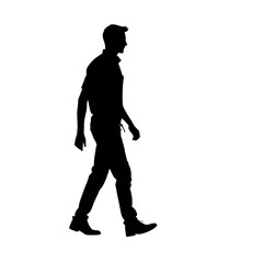 silhouette of a man walking 