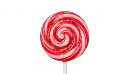 Twisted sugar treat isolated on a light surface