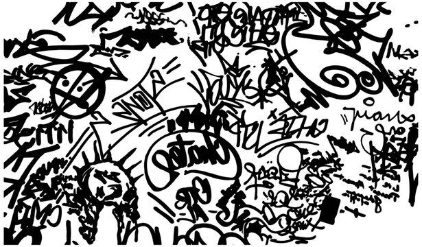 Fototapeta 2D Illustration Pattern Vector Graffiti Set v5