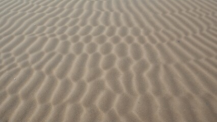 Obraz premium Wavy sand pattern along the shore