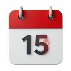 A calendar icon with the number 14 in red stands out on a white background, symbolizing the holiday date