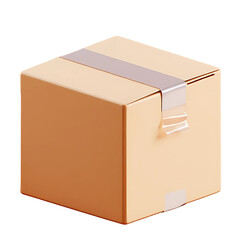 Open empty brown cardboard shipping box isolated on a white background