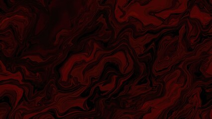 Abstract liquid texture in black, maroon, and various red tones