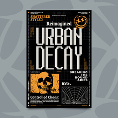 Flat Modern Grunge Aesthetic Posters and Urban Design