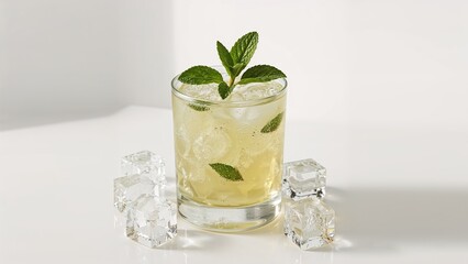 Invigorating Gin-Based Cucumber Cocktail with Honey and Mint - A Tasty Drink Option