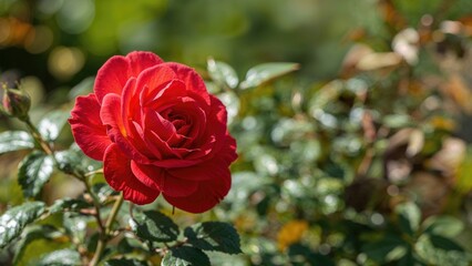 Mister Lincoln rose in vibrant red