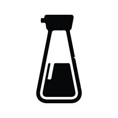 [Scientific laboratory glassware vector icon]