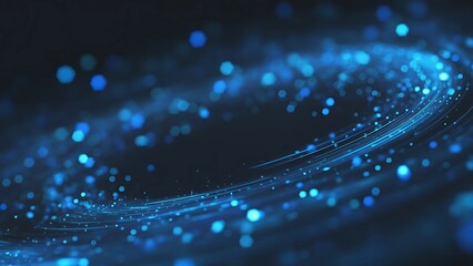 Stunning blue light streaks flowing with vibrant bokeh effect, perfect for technology backgrounds, modern digital designs, and innovative concept visuals