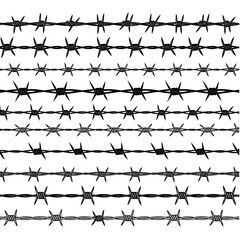 Repeated Barbed Wire Patterns for Design or Illustration
