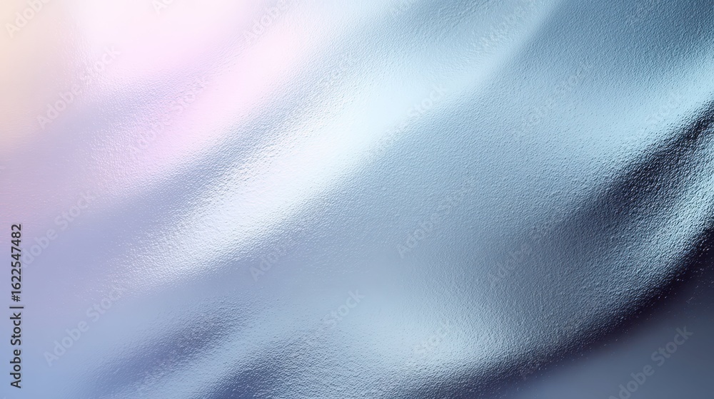 Poster frosted glass effect with soft light background in subtle colors