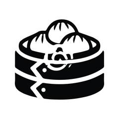 [Steamed Chinese Dumplings in a Bamboo Basket Icon]