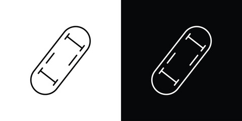 Skateboard icons pack suitable for web and infographics