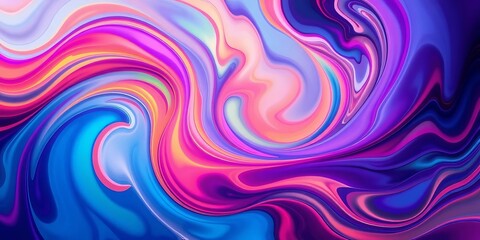 Abstract swirling vibrant shapes, dynamic gradients & bold hues, bold colors, digital art