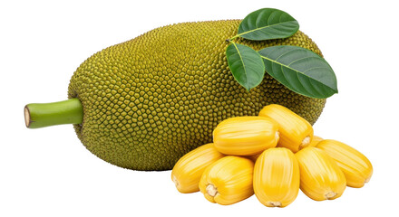 Isolated jackfruit and pieces