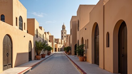 Traditional houses in Al Balad,  historic center of Jeddah, Saudi Arabia
