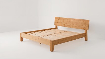 Orthopedic wooden foundation and elements for putting together a bed in a living space