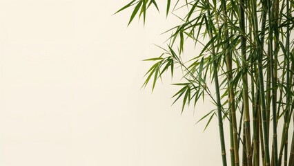 Fototapeta premium Water-themed artistic representation of a bamboo grove highlighting farming heritage, isolated nature scene