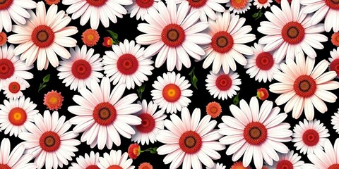 Elegant seamless daisy pattern, perfect for various designs, template, botanical