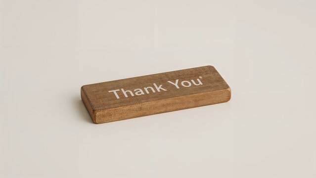 Appreciation message on a wooden block, symbolizing gratitude in a business context, with room for text. - Powered by Adobe