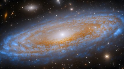 Fototapeta premium Stunning Spiral Galaxy in Deep Space Cosmic Nebula