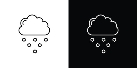 Cloud hail icons pack suitable for web and infographics