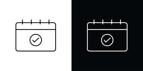 Check in calendar icons pack suitable for web and infographics