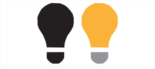 Light bulb icon set. lamp icon symbol collection , creative good idea logo. innovative idea icon sign in flat style. vector illustration