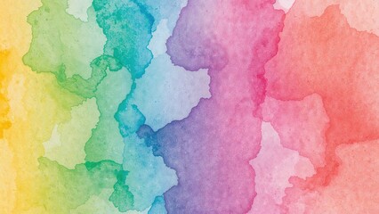 Fototapeta premium Watercolor paint stain showcasing rainbow colors
