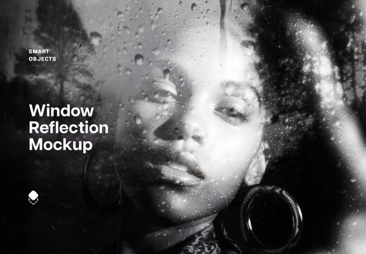 Window Reflection Photo Effect Mockup