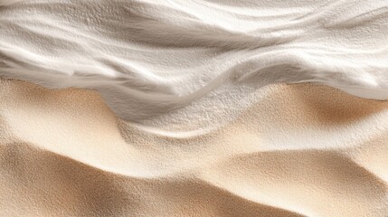 Fototapeta premium Soft Light Beach Sand Texture with Gentle Waves and Warm Tones