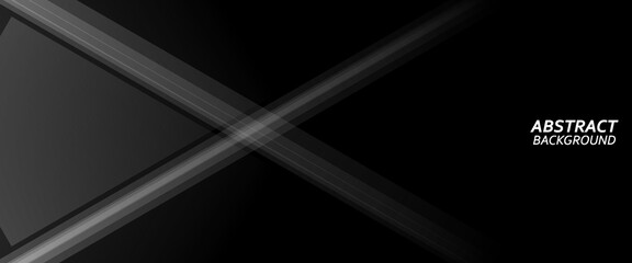 Modern Black Abstract Background with Diagonal Gradient Lines