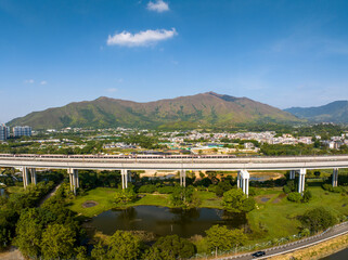 Fototapeta premium Aerial View of Road Junction