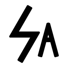 auto flash glyph icon